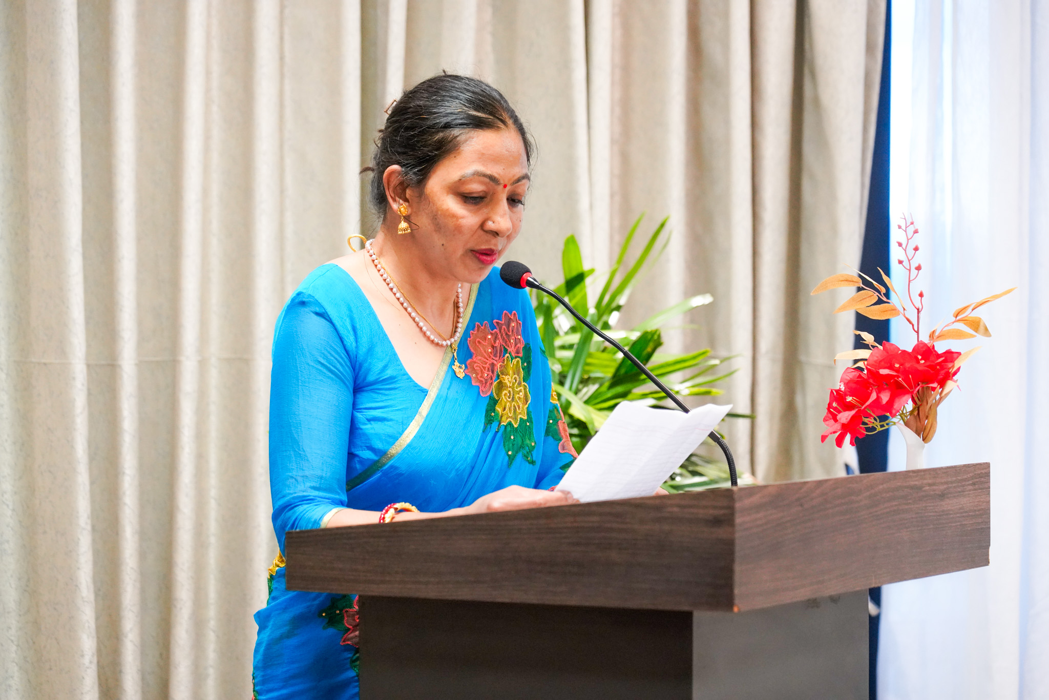 Chairperson Om Vedic Foundation Rabina Gorkhali Addressing -2